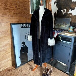 Vintage 50s Fur Coat Mafia Wife Mob Aesthetic